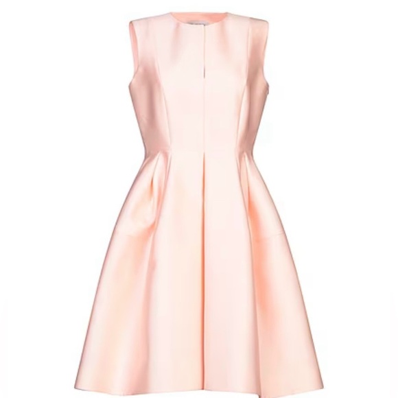 Dice Kayek Light Pink Midi Designer Dress Size 42 Feminine Demure Coquette Silk - Picture 1 of 11